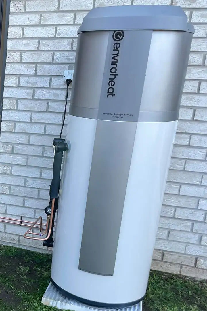 Enviroheat Envirosun heat pump hot water system by installed todaY
