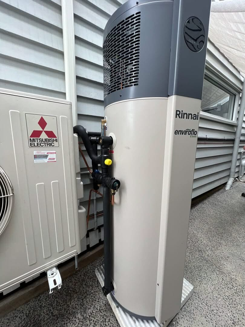 Rinnai E-Series 265L Heat Pump Hot Water System - Installed Today