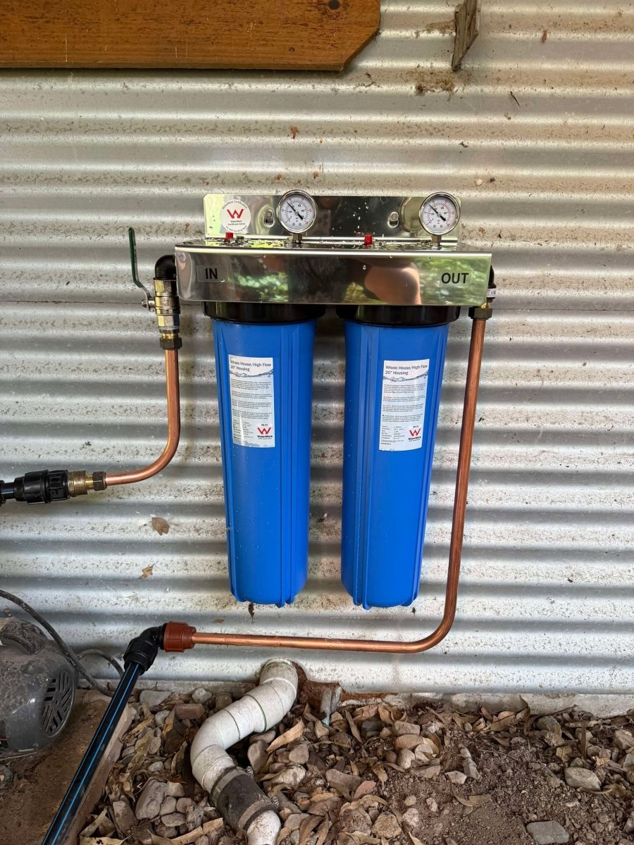 WFW Triple 20" Big Blue with AntiScale + UV Whole Home Water Filter System - Installed Today