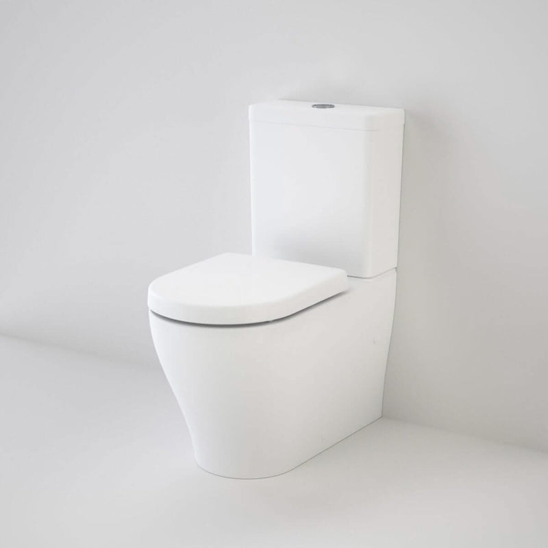 Caroma Luna Clean Flush Wall Face Back Entry Toilet Suite - Installed Today