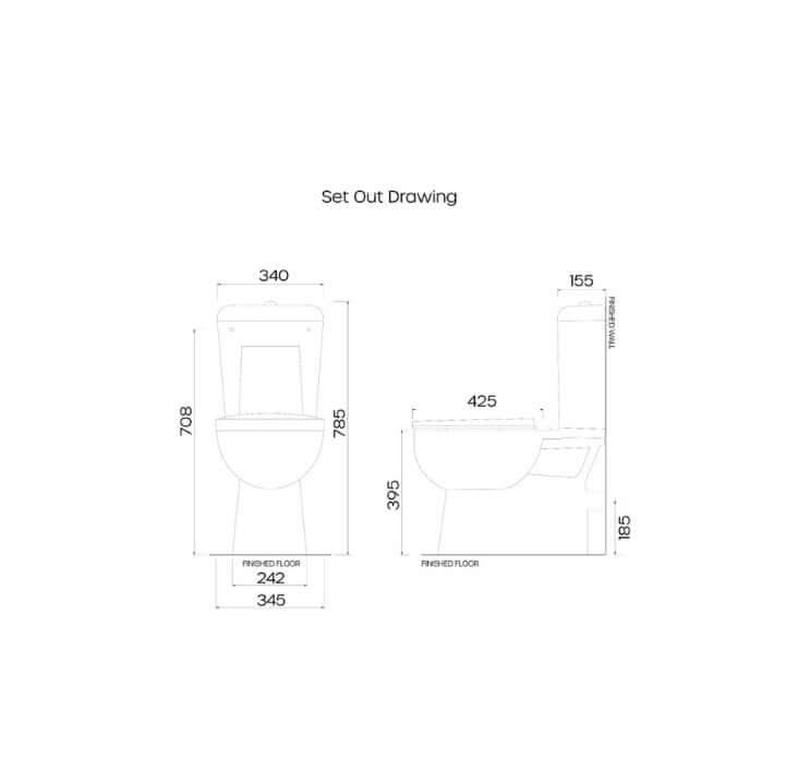 Raymor Classic Close Coupled S - Trap Toilet Suite - Installed Today