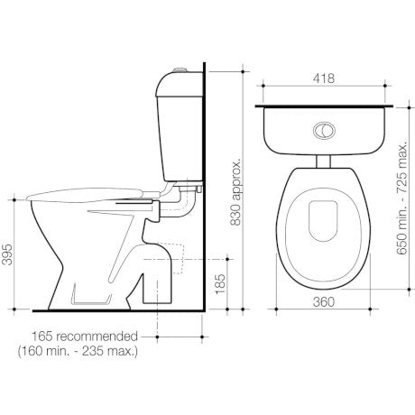 Stylus Symphony P-Trap Toilet Suite - Installed Today